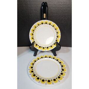 3 Vintage 1970's MIKASA Mediterrania GOLDEN BELL Pattern 4076 Salad Plates Rare